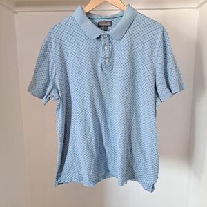 Denver Hayes | Blue diamond pattern men's modern fit polo